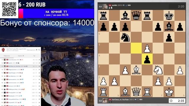 ТИТУЛЬНЫЙ ВТОРНИК с ЧЕМПИОНОМ МИРА! ? TITLED TUESDAY 01.08.2023. Спонсор стрима CENTRAL PARK TOWER смотреть онлайн