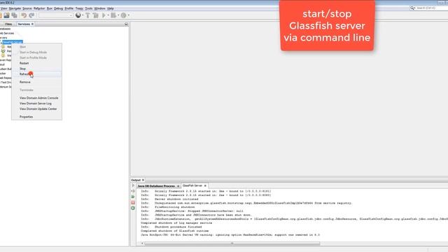 Configure Glass Fish Server in Netbeans IDE- Admin Console/Command line- Start Stop Server смотреть онлайн