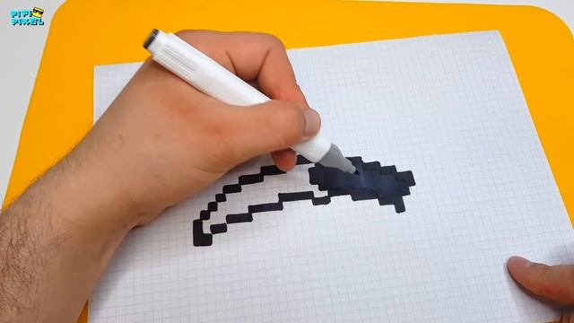 РАДУЖНЫЙ НОЖ КЕРАМБИТ из CS:GO !РИСУНКИ ПО КЛЕТОЧКАМ ! PIXEL ART Knife Kerambit Block Strike