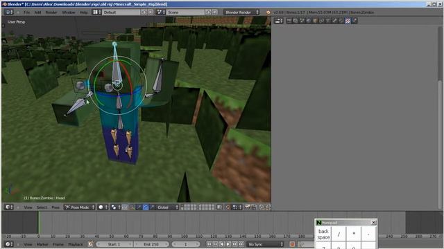 Blender Tutorial Minecraft Animation #3 Настройка рендера, расположение персонажей смотреть онлайн