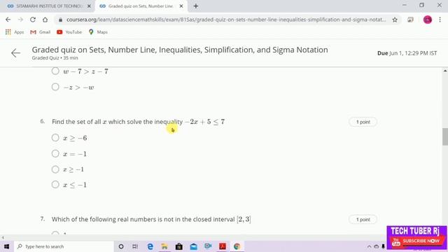 Week-1 Last quiz| Graded quiz on Sets, Number Line,Simplification, Data Science Math Skills смотреть онлайн