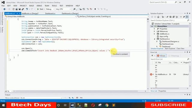 4. Library Management System in C# - Add Book Back-end Coding смотреть онлайн