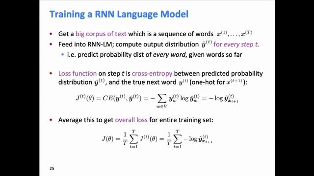 Stanford CS224N: NLP With Deep Learning | Winter 2019 | Lecture 6 – Language Models And RNNs