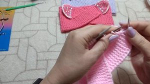 Вязаная повязка на голову для девочки. Подробный МК.Часть 1 Продолжение https://youtu.be/C8KJmEl986