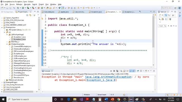 Java: Exception Handling смотреть онлайн