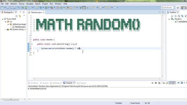 Java MethodenTutorial -1- für Anfänger "Math.random()" [HD] Deutsch смотреть онлайн