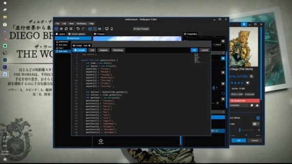 How to add Today's Date in Wallpaper Engine