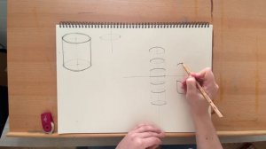 Построения и перспектива.  Урок 1. Цилиндры и линия горизонта