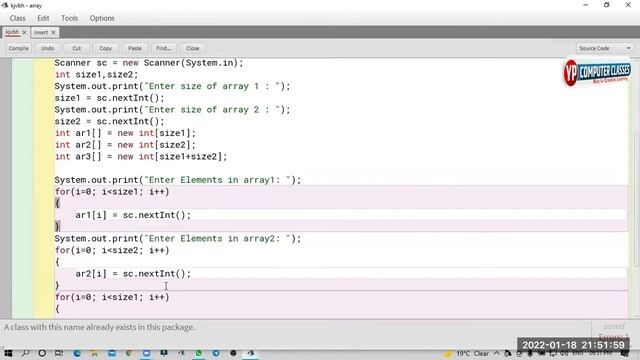 Lecture 13 -How to Merge Array | Concatenate 2 Arrays in Java | Icse class 10 Arrays | #arraysinjav смотреть онлайн