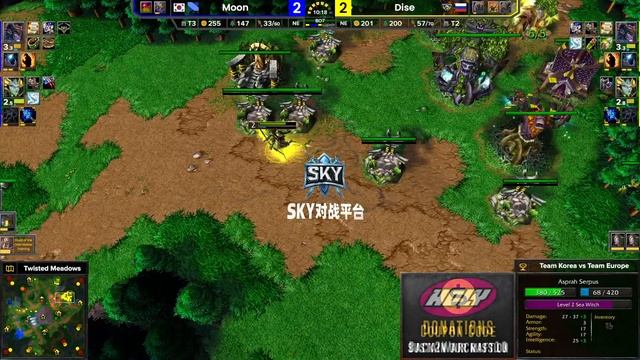 WC3 - [NE] Moon vs Dise [NE] - Playday 5 - China-Korea-European Championship смотреть онлайн