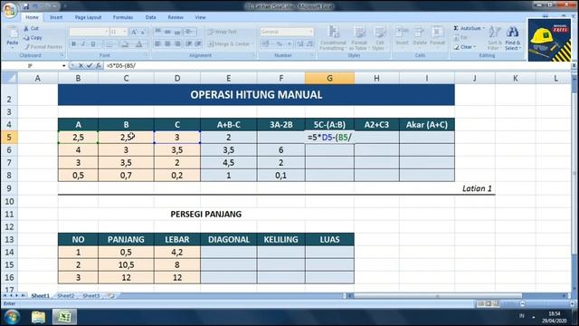 Operasi Hitung Manual di Microsoft eXcel смотреть онлайн