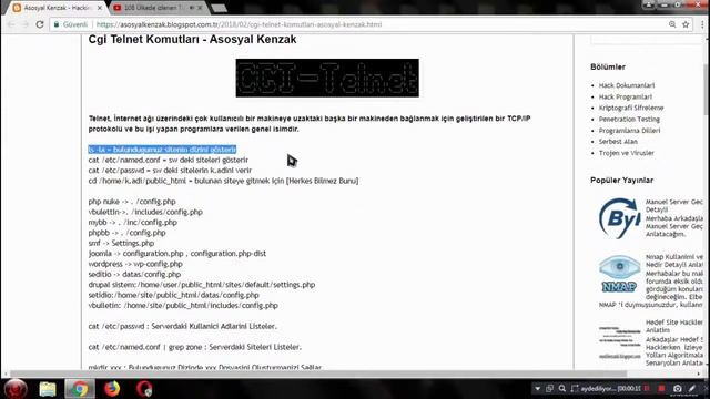 Cgi Telnet Komutları - CGI Telnet Commands смотреть онлайн