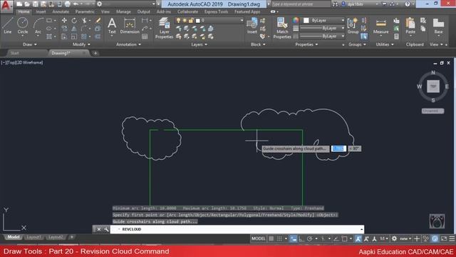 AutoCAD 2019 Tutorial : Part 20 - Revision Cloud Command in Hindi смотреть онлайн