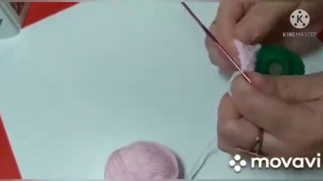 Вязание крючком для начинающих.Резинка для волос просто и красиво. смотреть онлайн