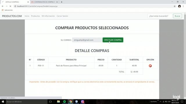 CARRITO DE COMPRAS JAVA (BOOTSTRAP + SERVLET'S + SESSION + MYSQL) смотреть онлайн