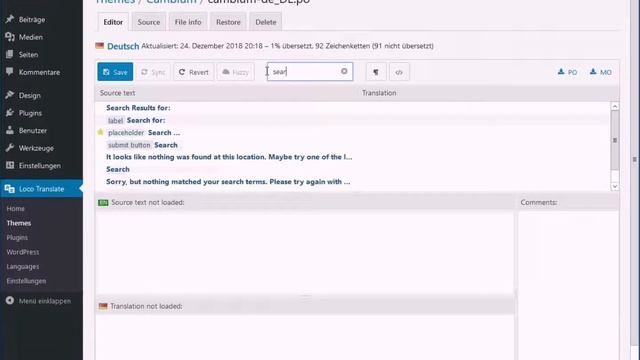 Übersetzung im Theme Cambium mit Loco Translate смотреть онлайн