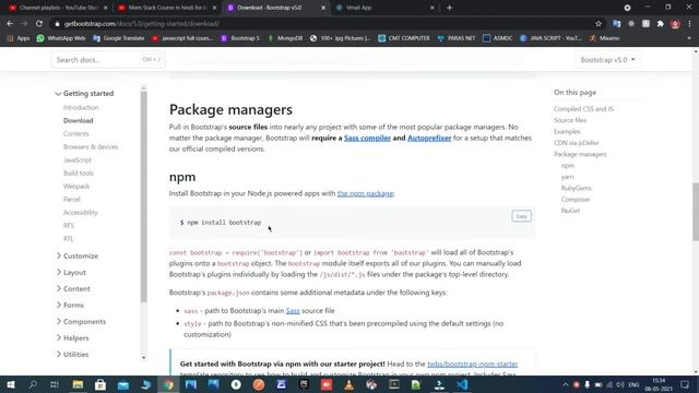 ?How to add bootstrap in react js for mern Stack project | How to use Bootstrap in react js in hind смотреть онлайн