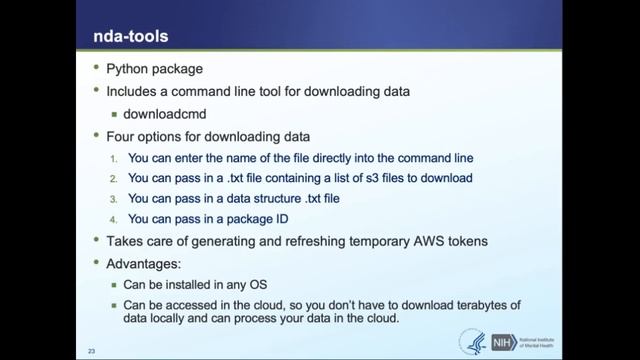 NIMH Data Archive NDA Data Access Webinar смотреть онлайн