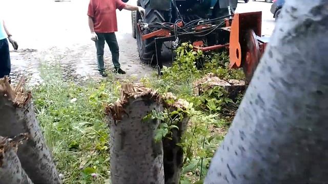 ХИТ MIX Измельчитель пней дисковый D700мм на МТЗ-82 / Stump Shredder