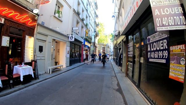 ⁴ᴷ ?? Paris evening walking tour beautiful bars and cafés France 4K hdr 60fps