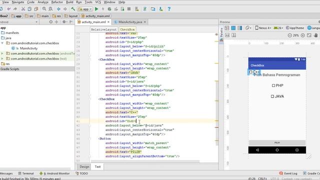 Tutorial cara membuat checkbox di andoid studio смотреть онлайн
