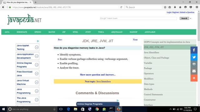 How do you diagonise memory leaks in Java?
| javapedia.net смотреть онлайн