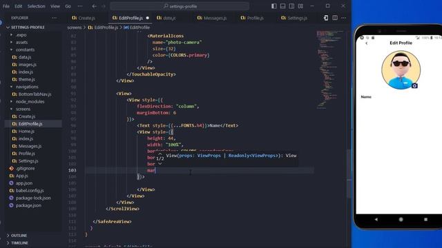 User Profile, Edit Profile, Settings Screens | React Native UI смотреть онлайн