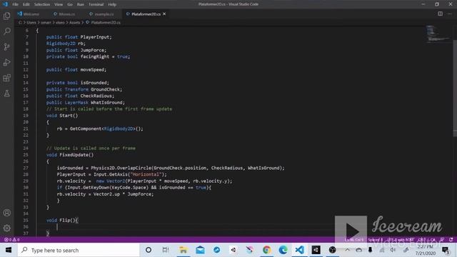 2D Plataformer Movement Script смотреть онлайн