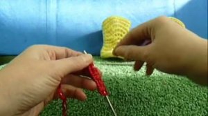 Как связать пинетки-сапожки на двух спицах - 2 / How to knit baby booties shoes very easy - 2