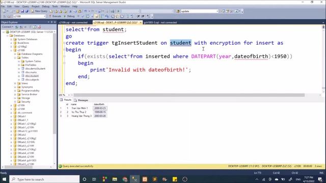 SQL-C2108L: Buổi 15. Cơ bản về Trigger, Trigger Insert, Update, Delete, Bảng ảo Inserted và Deleted смотреть онлайн