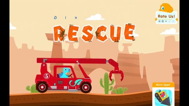 Yateland App - Dinosaur Rescue - Truck Game - Apps for Kids 3 to 5 years old смотреть онлайн