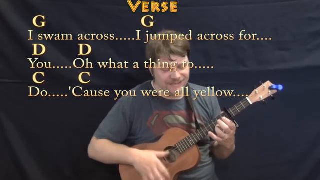 Yellow (Coldplay) Bariuke Cover Lesson with Chords/Lyrics - Capo 4th смотреть онлайн