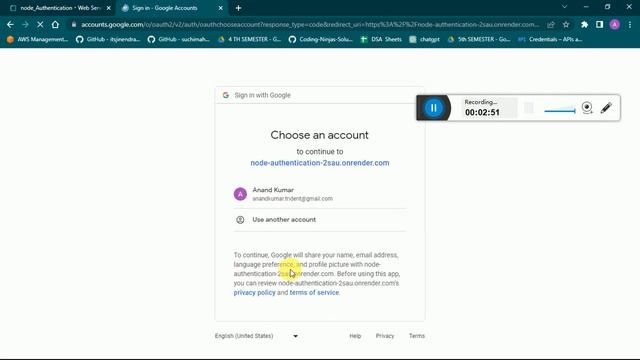 node Authentication using google auth and express смотреть онлайн