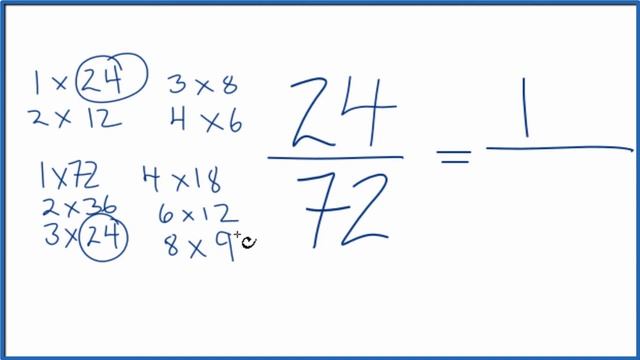 How to Simplify the Fraction 24/72 смотреть онлайн