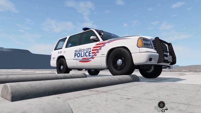 BeamNG Drive - Police Roamer Suspension Test on the Grid Map V2 смотреть онлайн