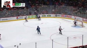 НХЛ. Крутой силовой прием от Тома Уилсона. Wilson super hit on Travis Hamonic, 12.03.2022.