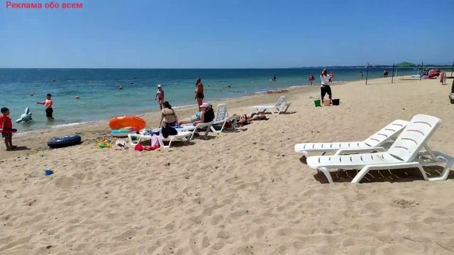 Черное море, Крым Евпатория, пляж Ток Евпатория 26.07.2022г смотреть онлайн