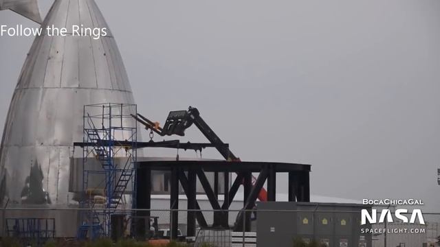 SpaceX Boca Chica - Starship Rings on the Move - Roll-Lift arrives for SN4 смотреть онлайн