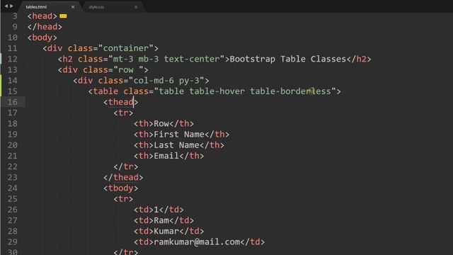 Bootstrap Table Classes Tutorial in Hindi / Urdu смотреть онлайн