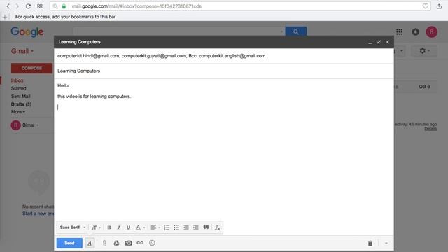 How to Send an Email | How to use CC and BCC in mail смотреть онлайн
