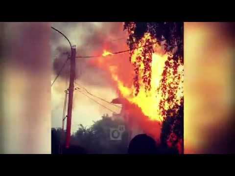 В Трёхгорке сгорел дом в частном секторе смотреть онлайн