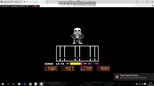 SANS İLE DÖVÜŞMEK! Bad Time Simulator (siz Yenebilirmisiniz?) смотреть онлайн
