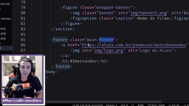 Como criar e estilizar o footer #13 #AluraFlix смотреть онлайн