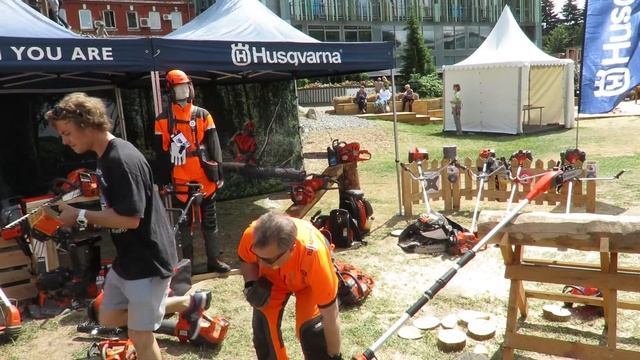 Аккумуляторные садовые инструменты. Презентация новинок Husqvarna в Ботсаду МГУ 3 июня 2019 г.