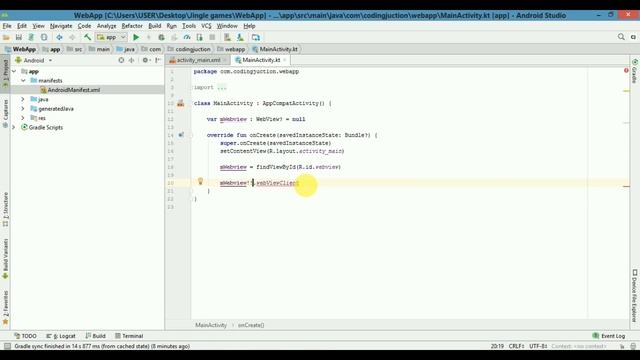 How to create Webview in Android studio~ Kotlin||Hindi/Urdu смотреть онлайн