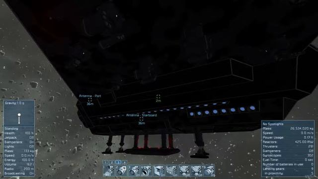 Vanquish - Demo of Landing Gear, Hangar Door, and Main Connector [Space Engineers] смотреть онлайн