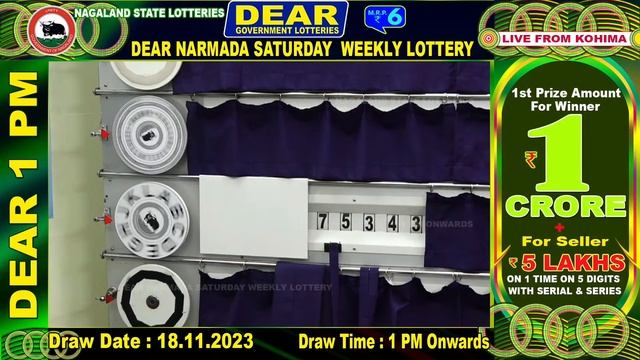 LOTTERY LIVE DEAR MORNING 1PM LIVE DRAW TODAY 18/11/2023 - Will You Are the Next Crorepati? смотреть онлайн