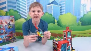 LEGO CITY Пожарные части, машины, вертолёты  Пожарный Даник тушит пожары!