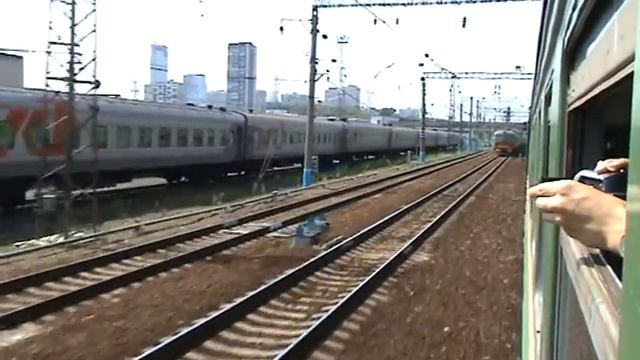 От Киевского вокзала до ст. Москва-Сорт. на ЭР2Т-7156 смотреть онлайн