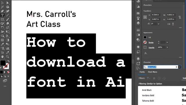 How to Download a Font in Adobe Illustrator смотреть онлайн